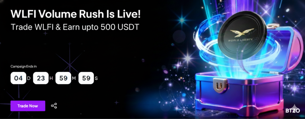 how to join WLFI volume rush airdrop campaign on BTZO