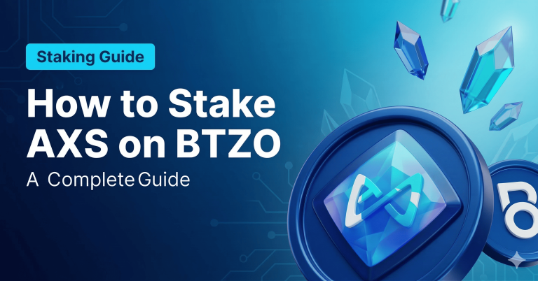 how to stake AXS on BTZO platform